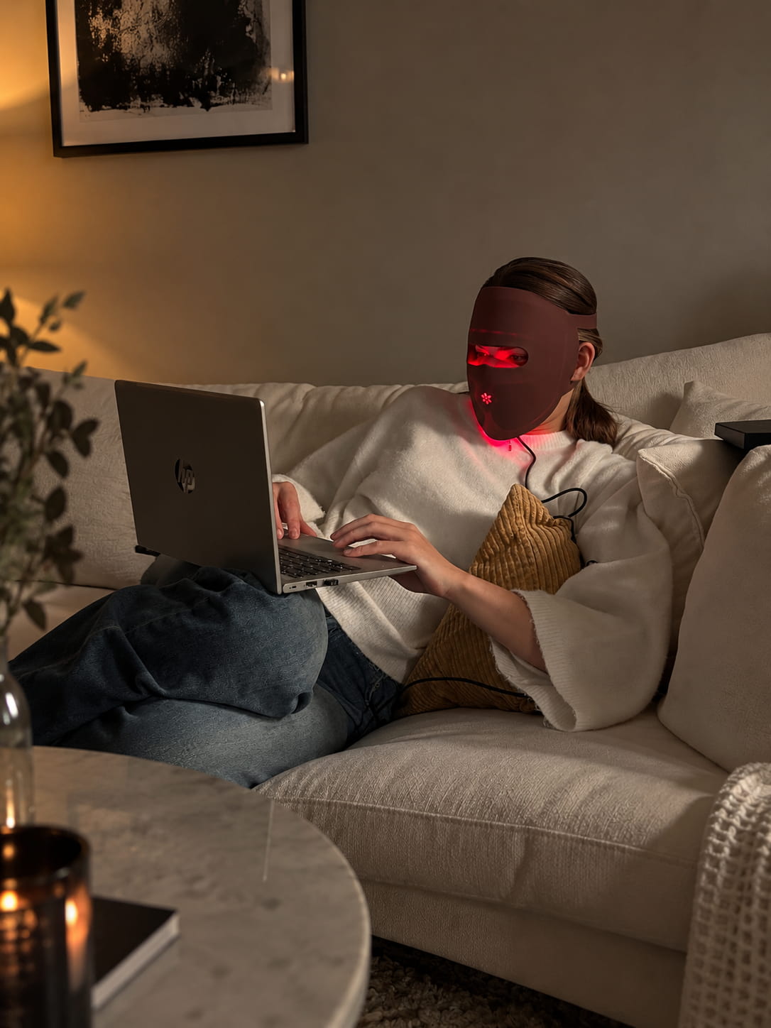 Rödljus LED mask