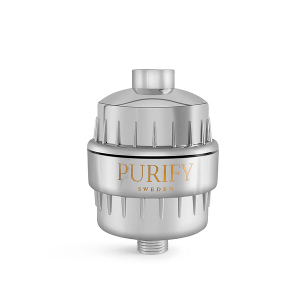 Purify duschfilter i silver – tar bort klor och kalk"